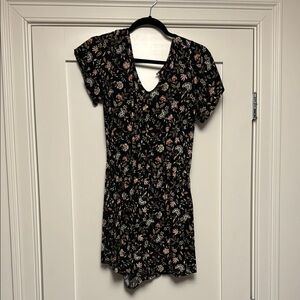 Floral Black Dress